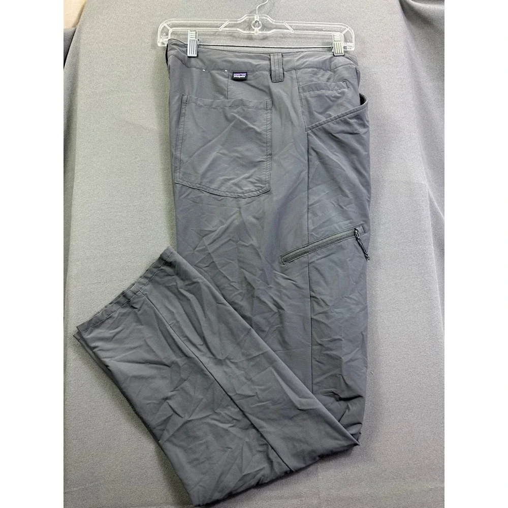 Patagonia Men's Quandary Hiking Pants Grey Outdoor Trekking Trousers 36x30